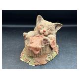 Tim Wolfe 'Amanda' sleeping kitten figurine