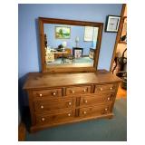 Vintage wooden dresser & mirror