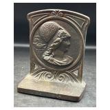Goddess Minerva 1930s art deco cast iron bookend