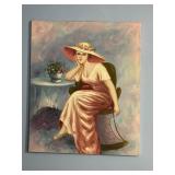 vintage-style wall decor on canvas