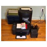 Shredder printer desk organizers