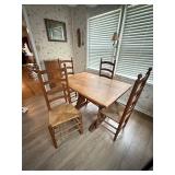 Vintage wooden table and 4 chairs