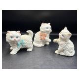Vintage HOMCO white kittens figurines