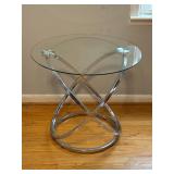 Modern glass top side table end table