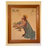 cross stitch Jesus praying- Garden of Gethsemane
