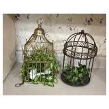 Pair of decorative bird cages