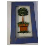 Painted glass wall decor