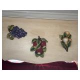 Fruit wall hangings (grapes are chipped)