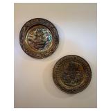 vintage English brass wall plates