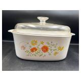 5 Quart CorningWare casserole dish wildflower
