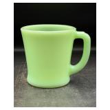 Vtg jadeite Fire-King D-handle mug
