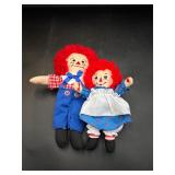 Vintage Raggedy Ann and Andy dolls