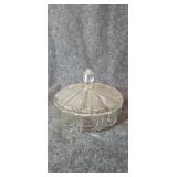 Glass candy dish with lid
