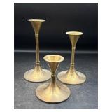 Vintage brass candle holders