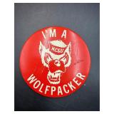 1980's NC State Wolfpack Pin back Button Pin