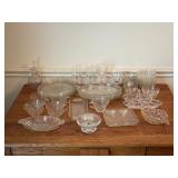 Lot of assorted clear glass wares