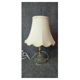 Decorative lamp with crystal base