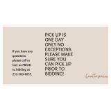 PICK UP INFOMRATION