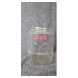 Large lance display jar. No lid.