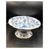 Vintage Chinese Porcelain Pedestal Bowl