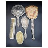 Vanity set. Vintage 2 mirror & brush