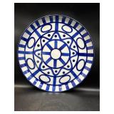 Dansk Arabesque plate featuring a blue and white