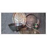 Selection of silver plate items
