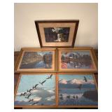 Assorted framed prints condition issues