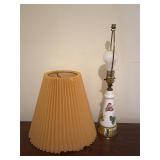 Vintage butterfly small table lamp flawed shade