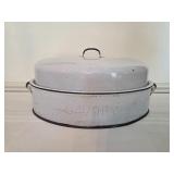 Savory enamel roasting pan