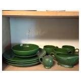 Vintage emerald green dishware
