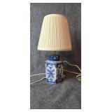 Blue and white lamp