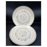4 Lenox Temper-ware Blue Breeze plates