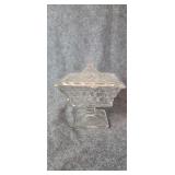 Fostoria crystal wedding dish with lid.