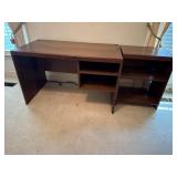 Vintage desk and bookshelf