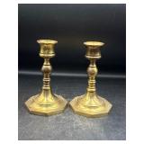 Vintage brass candle holders