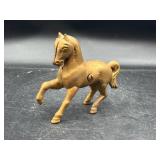 Vtg Cast Iron Horse Prancing Figurine 4.5' bank