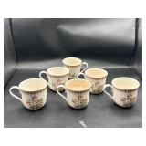 6 Lenox European Garden Herbal Garden mugs