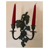 14ï¿½ VTG Grapevine Grape Double Candle Holder 14ï¿½