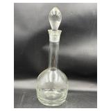 Vintage decanter with an etched floral design
