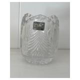 Mikasa crystal votive candle holder Christmas tree
