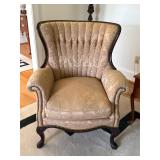 VTG Hollywood Regency-style channel back armchair