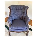Vintage Wingback Channel Back Arm Chair