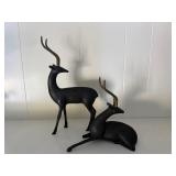 Mid-Century Modern antelope sculptures