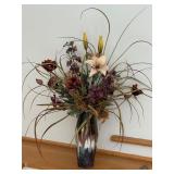 12ï¿½ t artificial floral arrangement Glazed vase