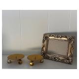 Frame & vintage candle holders