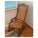 Vintage petite cane seat & back rocking chair