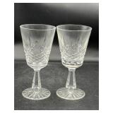 6ï¿½ vintage Waterford Crystal wine glasses