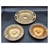 vintage Asian brass ashtrays