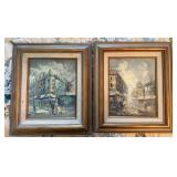 Pair of vintage oil paintings 15ï¿½x13ï¿½